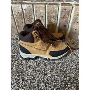 X ray boys tan/brown tie boots‎ size 1